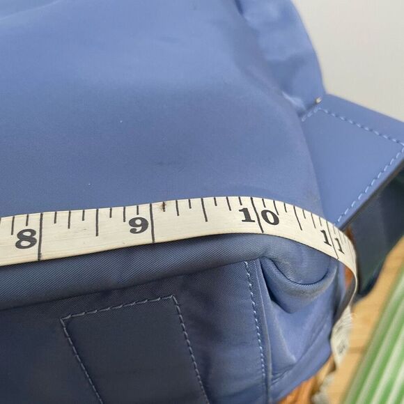 Tory Burch Ella Nylon Backpack Bag In Oceanside Light Blue School Purse 88368 - Picture 10 of 11